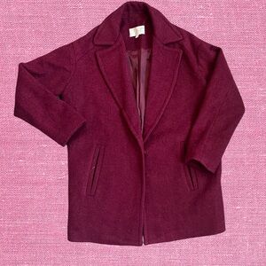 Elegant Burgundy Women's Coat